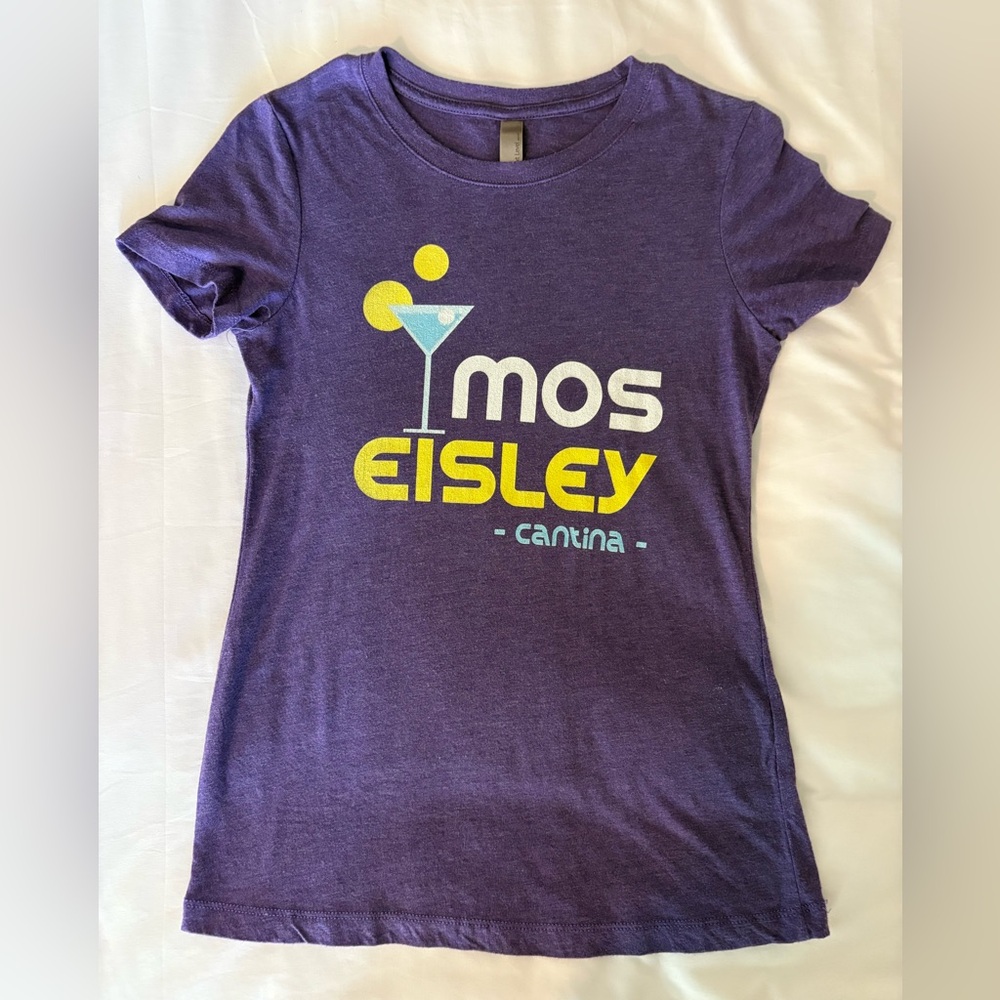 Next Level Apparel Purple Kids T-Shirt with Mos Eisley Design